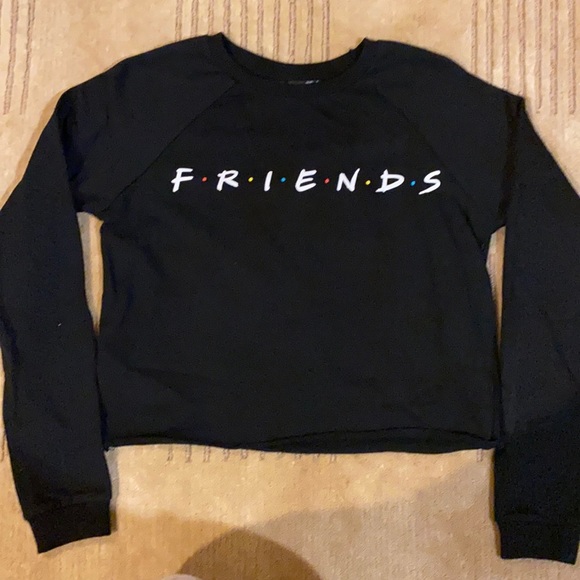 Tops - Friends Black Cropped Sweatshirt NEW!! Size 2
